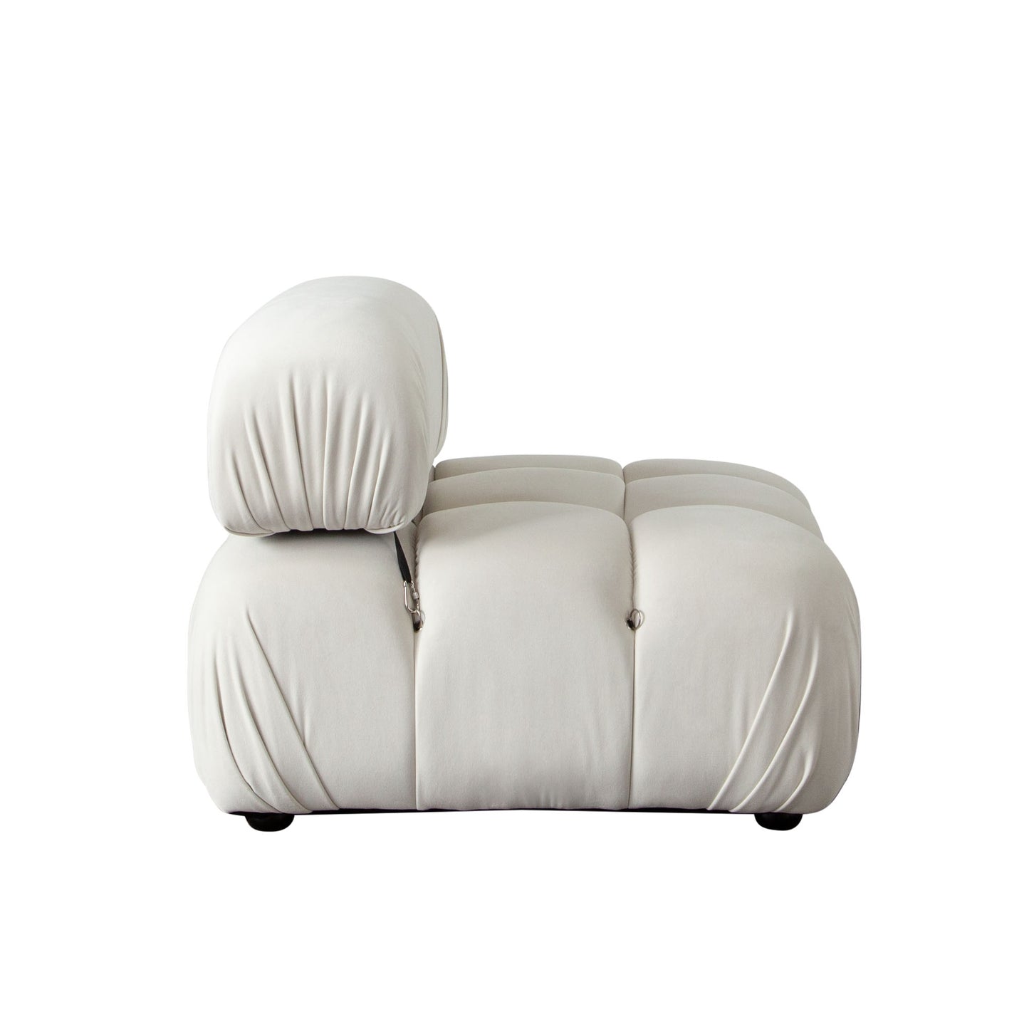 Paloma Armless Chair in Light Cream Velvet by Diamond Sofa