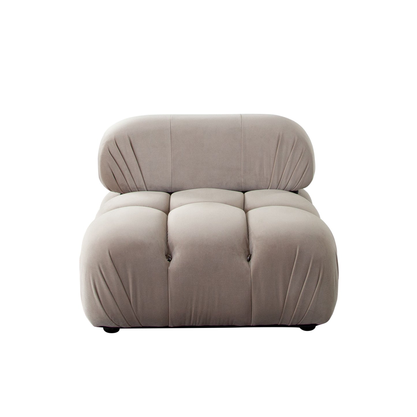 Paloma Armless Chair in Light Cream Velvet by Diamond Sofa