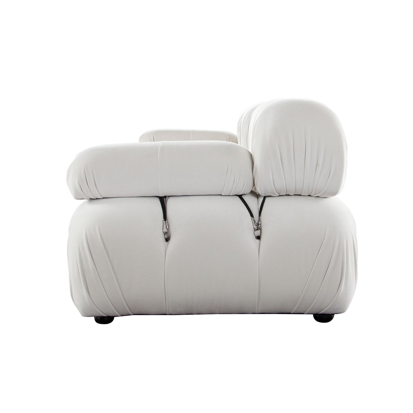 Paloma 2PC Modular 74 Inch Sofa in Light Cream Velvet by Diamond Sofa