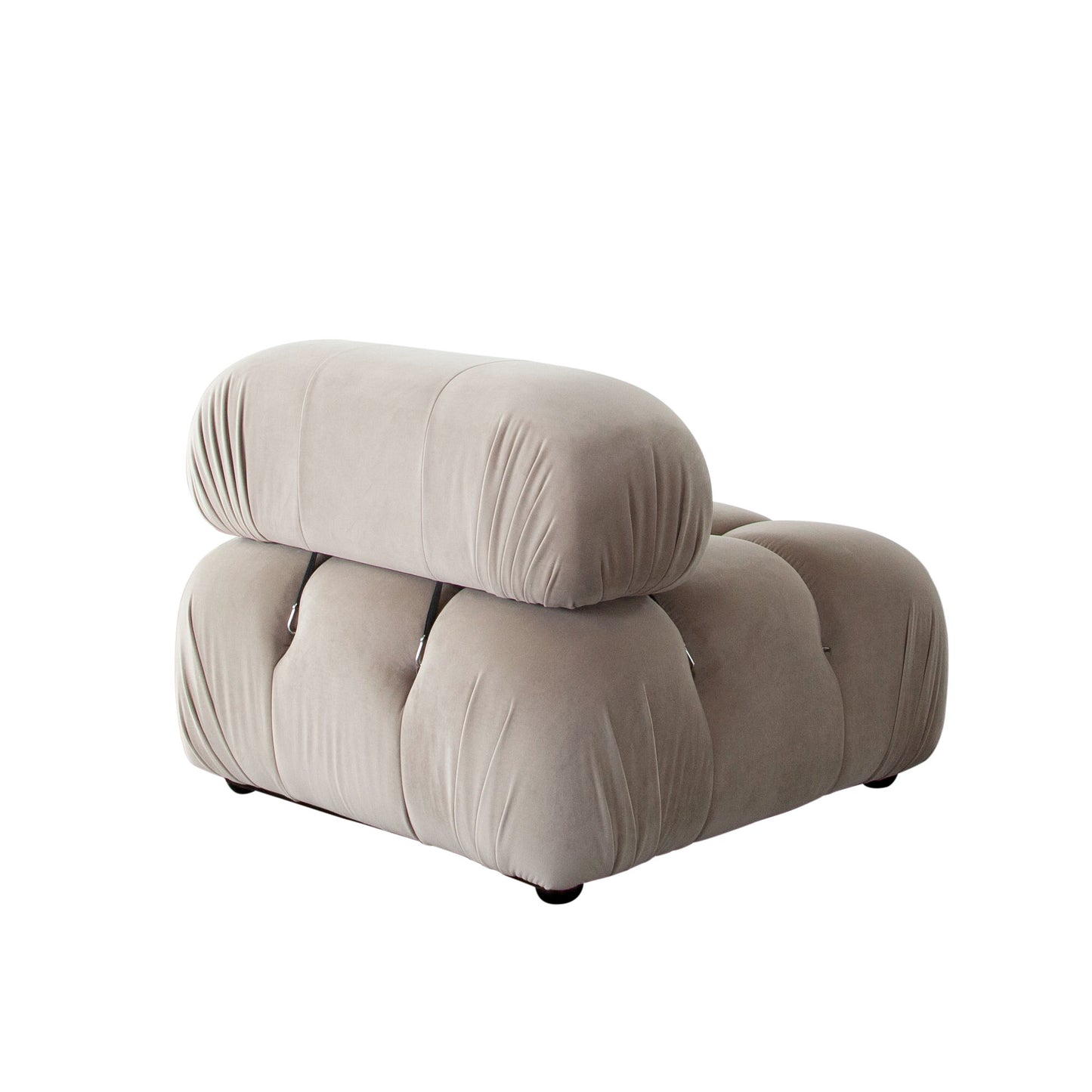 Paloma Armless Chair in Light Cream Velvet by Diamond Sofa