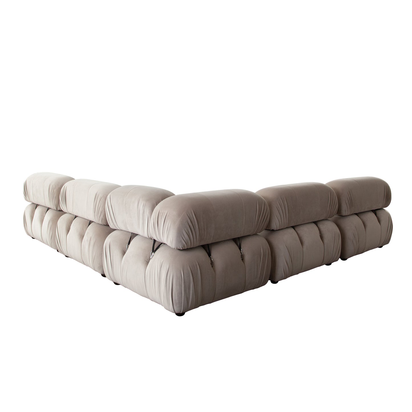 Paloma 2PC Modular 74 Inch Sofa in Light Cream Velvet by Diamond Sofa