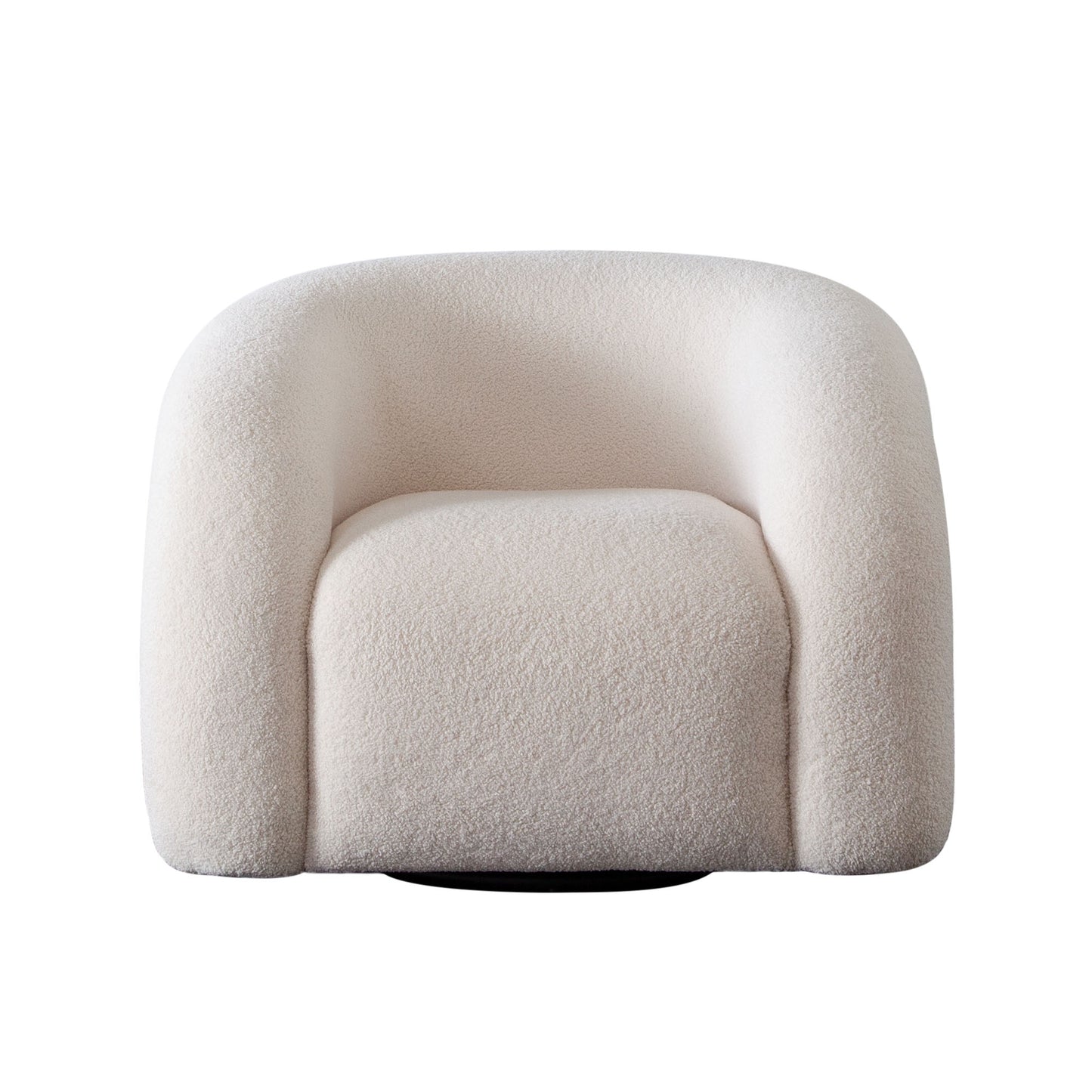 Quantum Swivel Accent Chair in Ivory Sherpa