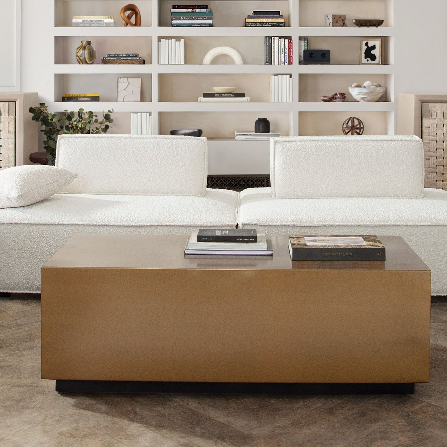 Cara Square Modular Lounger in Ivory