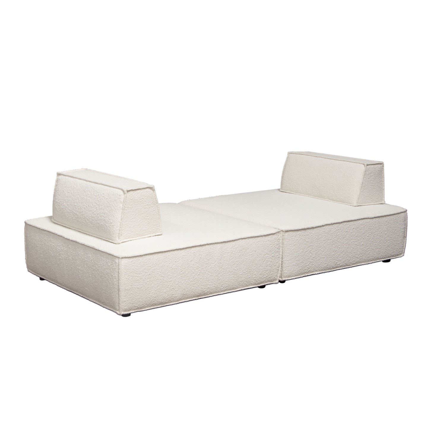 Cara Square Modular Lounger in Ivory