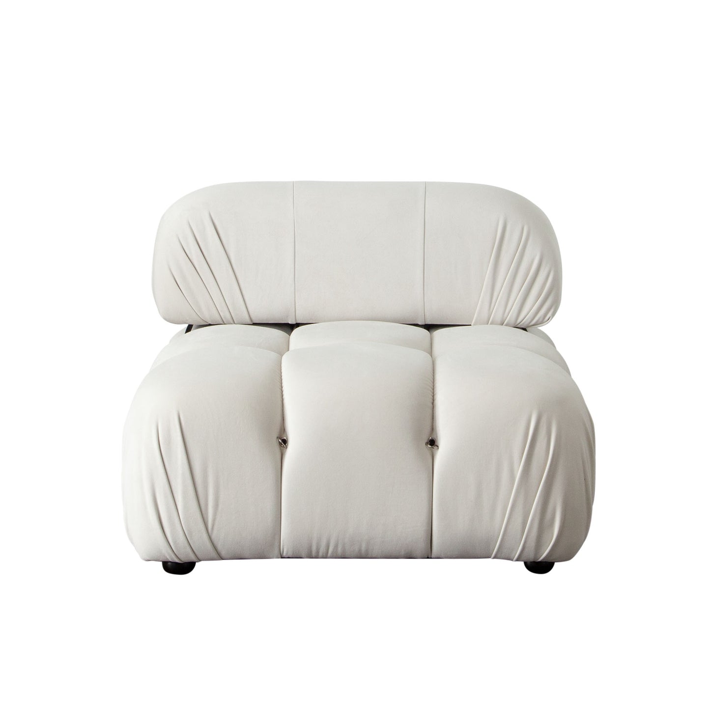 Paloma Armless Chair in Light Cream Velvet by Diamond Sofa