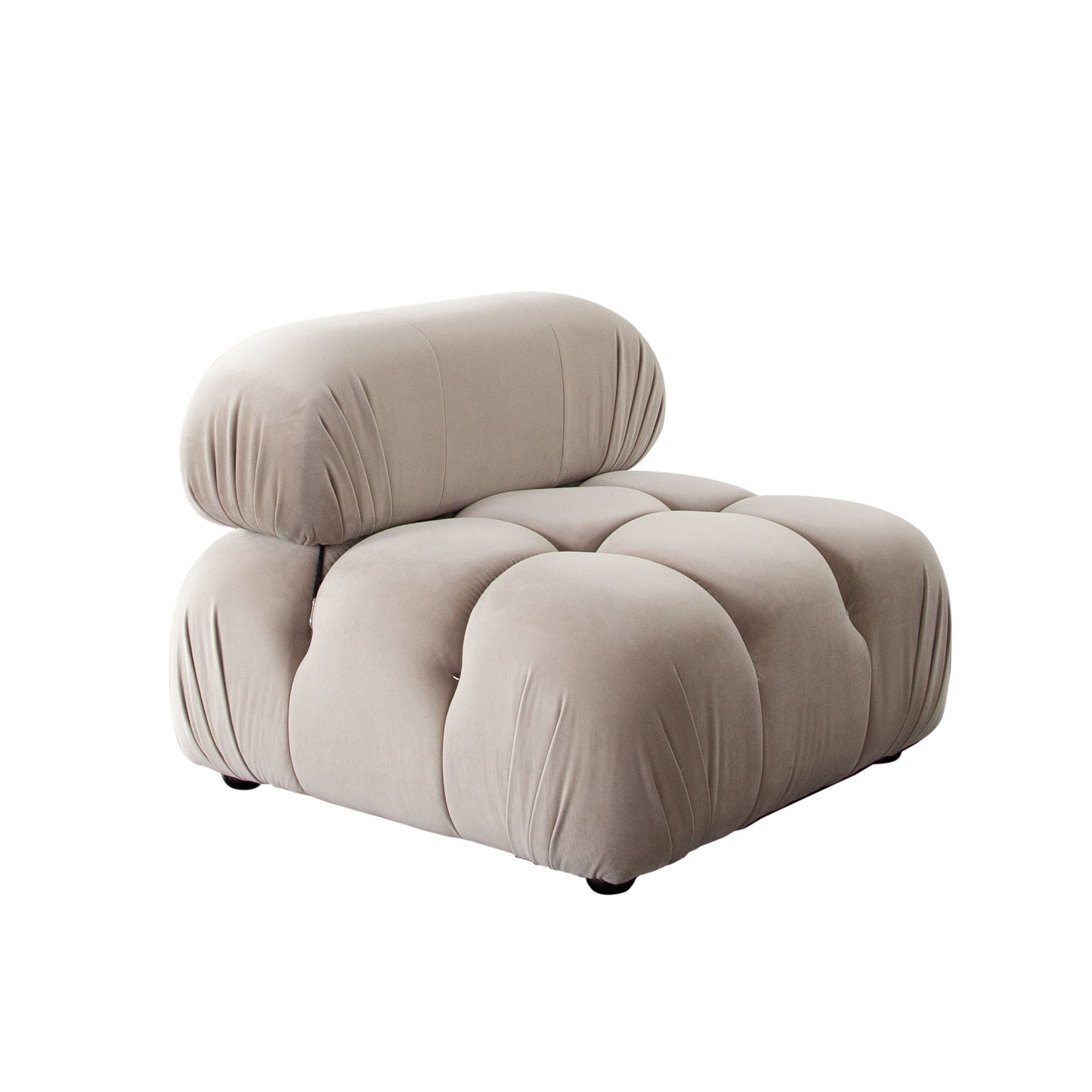 Paloma Armless Chair in Light Cream Velvet by Diamond Sofa