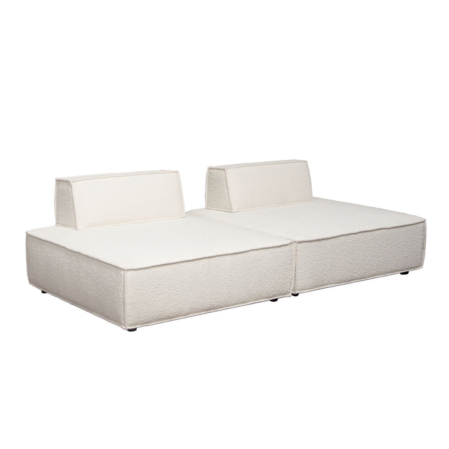 Cara Square Modular Lounger in Ivory