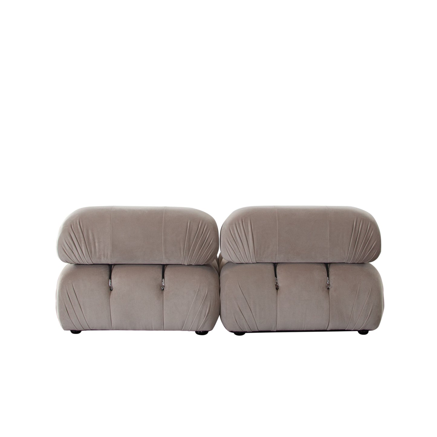 Paloma 2PC Modular 74 Inch Sofa in Light Cream Velvet by Diamond Sofa