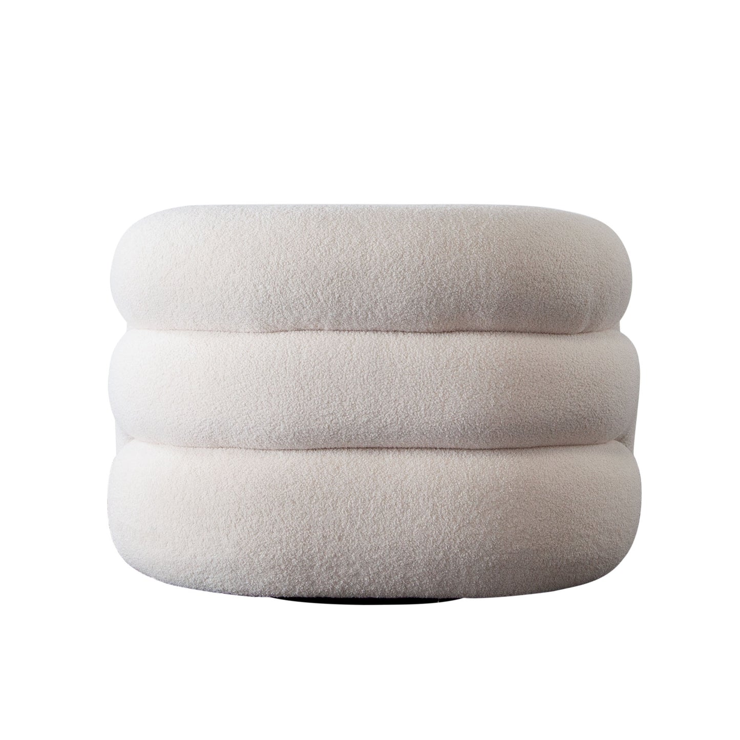 Quantum Swivel Accent Chair in Ivory Sherpa