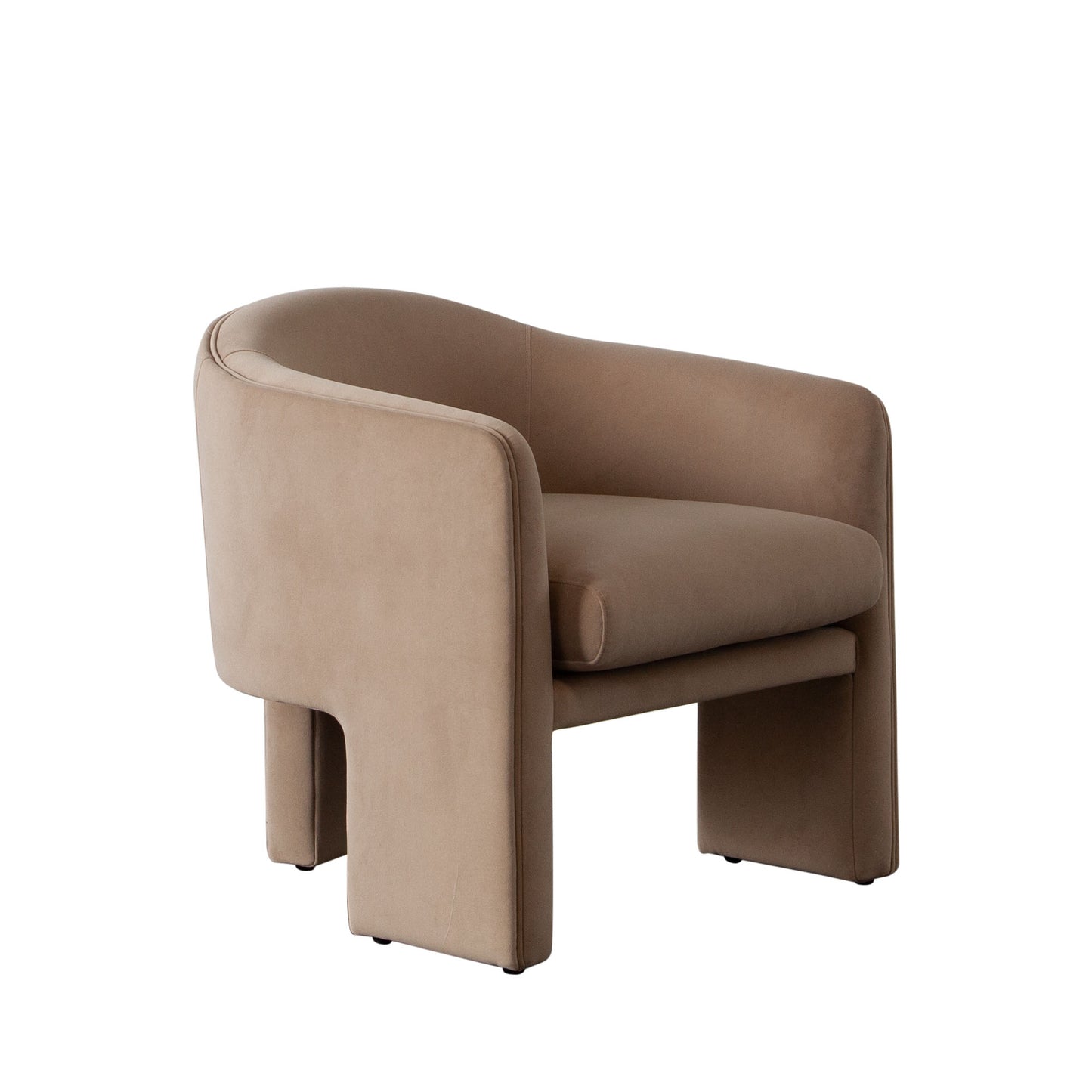 Leyah Accent Chair in Camel Performance Velvet