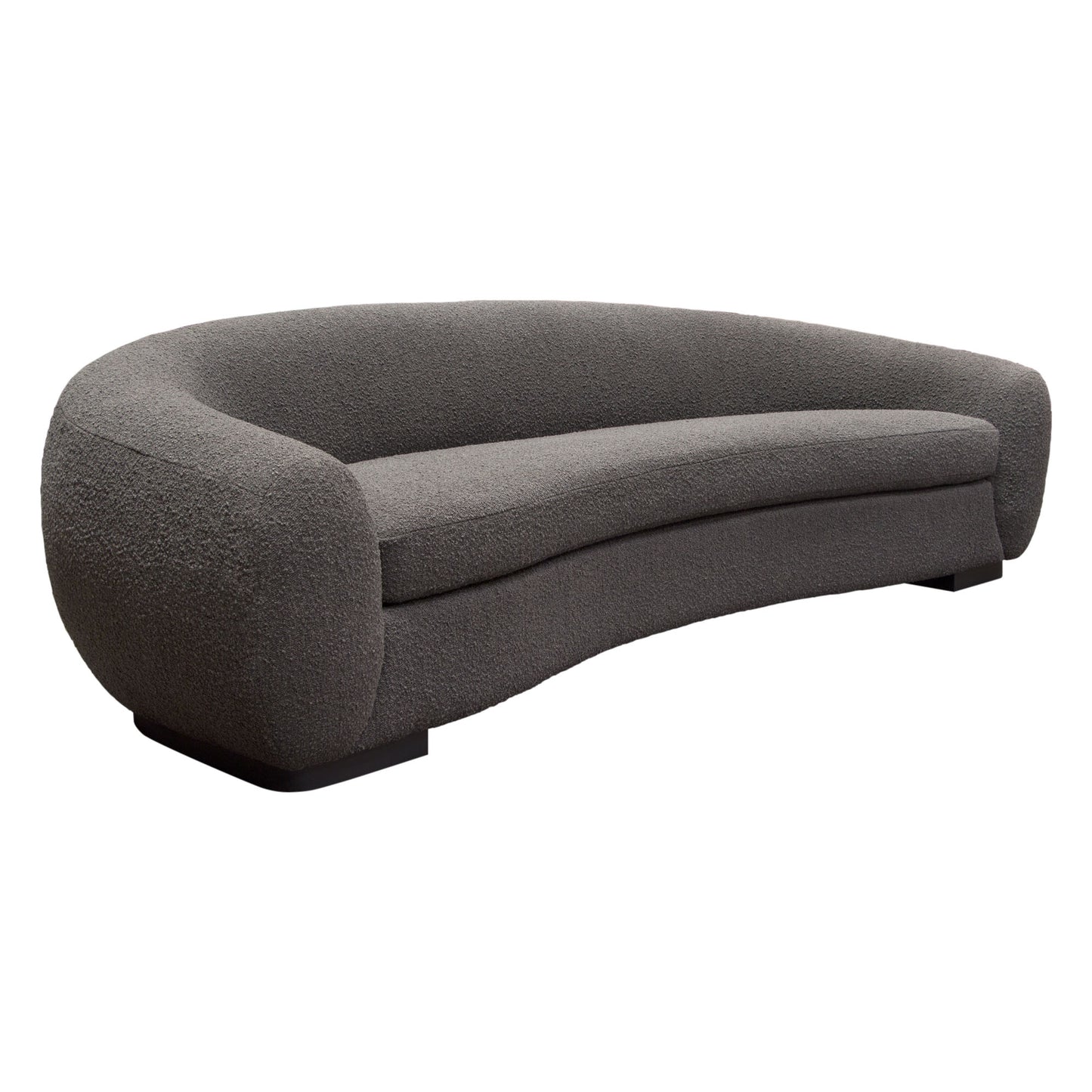 Pascal Sofa Boucle Textured Fabric w/ Contoured Arms & Back