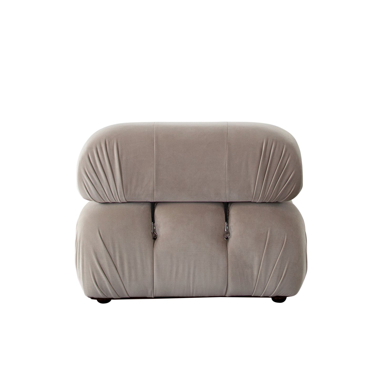 Paloma Armless Chair in Light Cream Velvet by Diamond Sofa