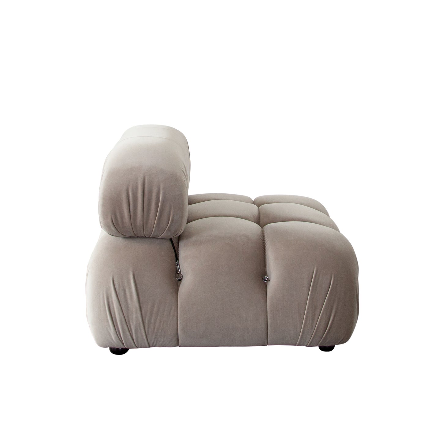 Paloma Armless Chair in Light Cream Velvet by Diamond Sofa