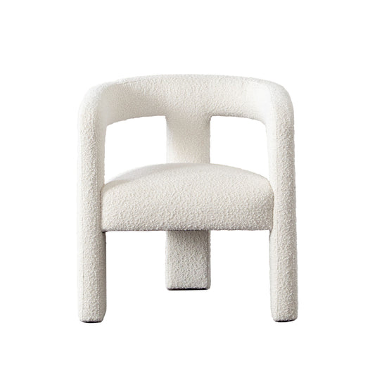 Scout Dining/Accent Chair in Ivory Boucle Fabric