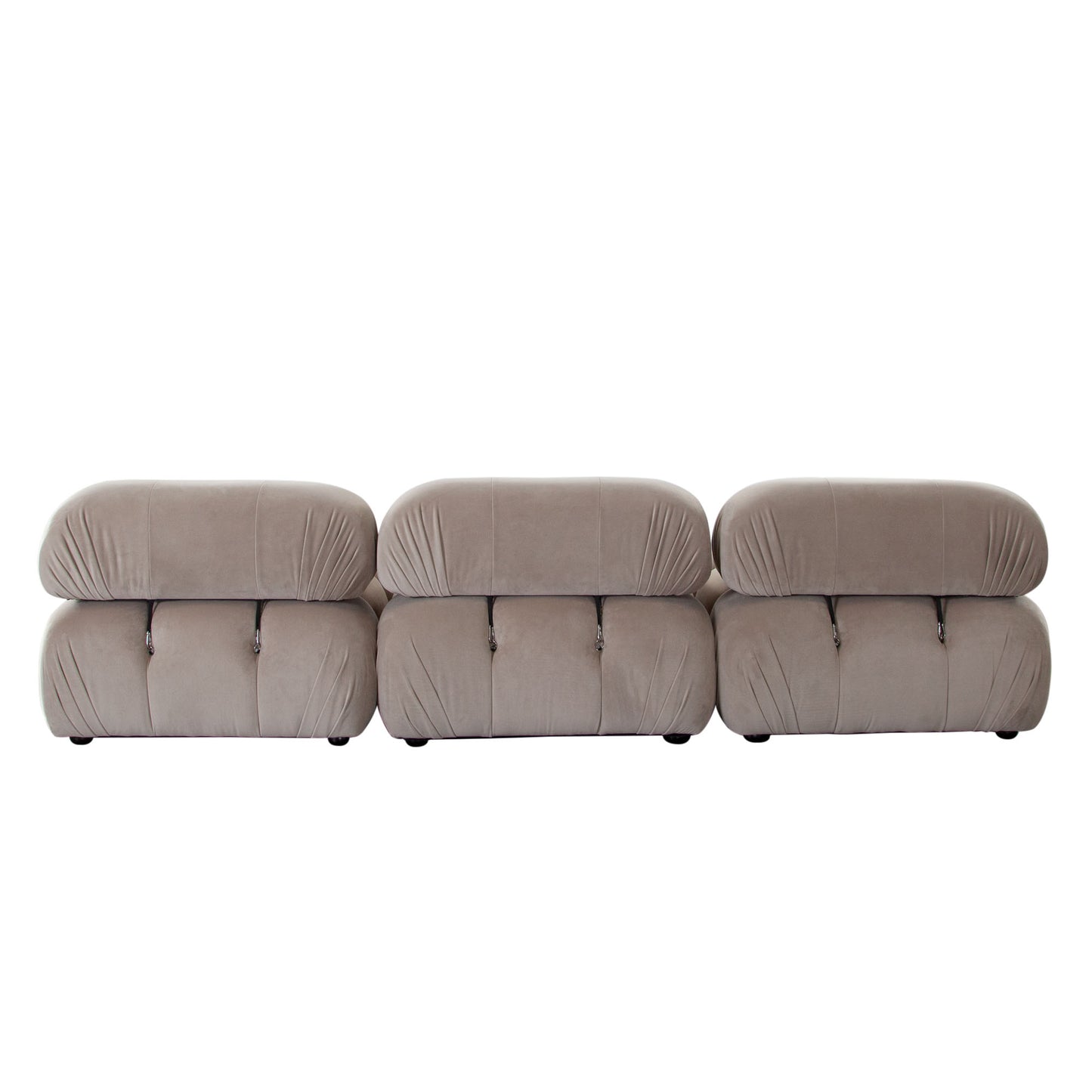 Paloma 2PC Modular 74 Inch Sofa in Light Cream Velvet by Diamond Sofa